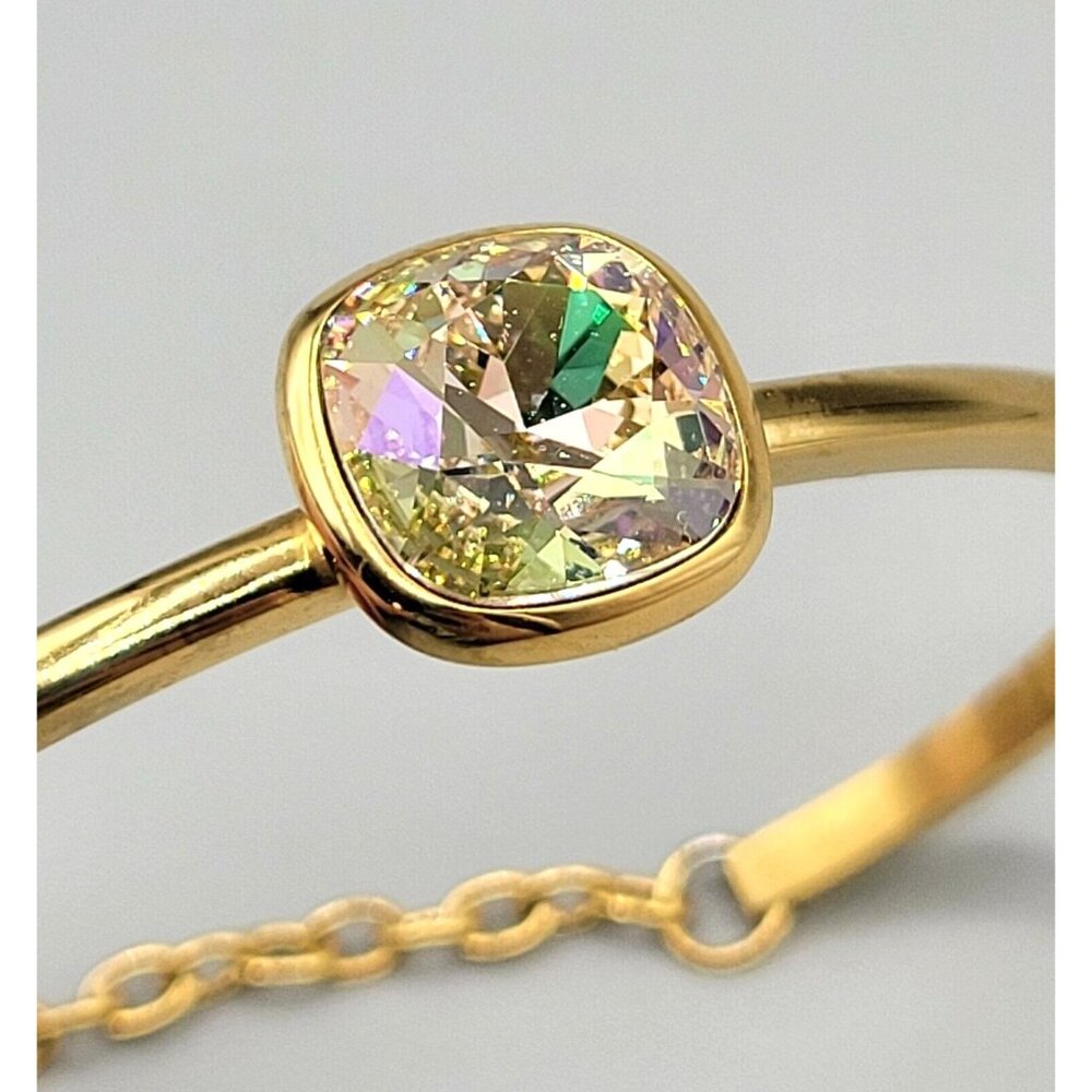 Brosway Chakra Bracelet Swarovski Crystal Gold Finish Stainless Steel Semi Rigid